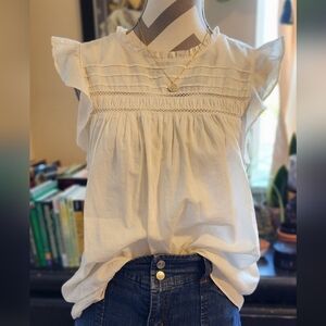 3/$24 🍦 Old Navy ruffle top cap sleeves cotton M